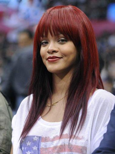 Pelucas Rihanna Rojo Larga 18